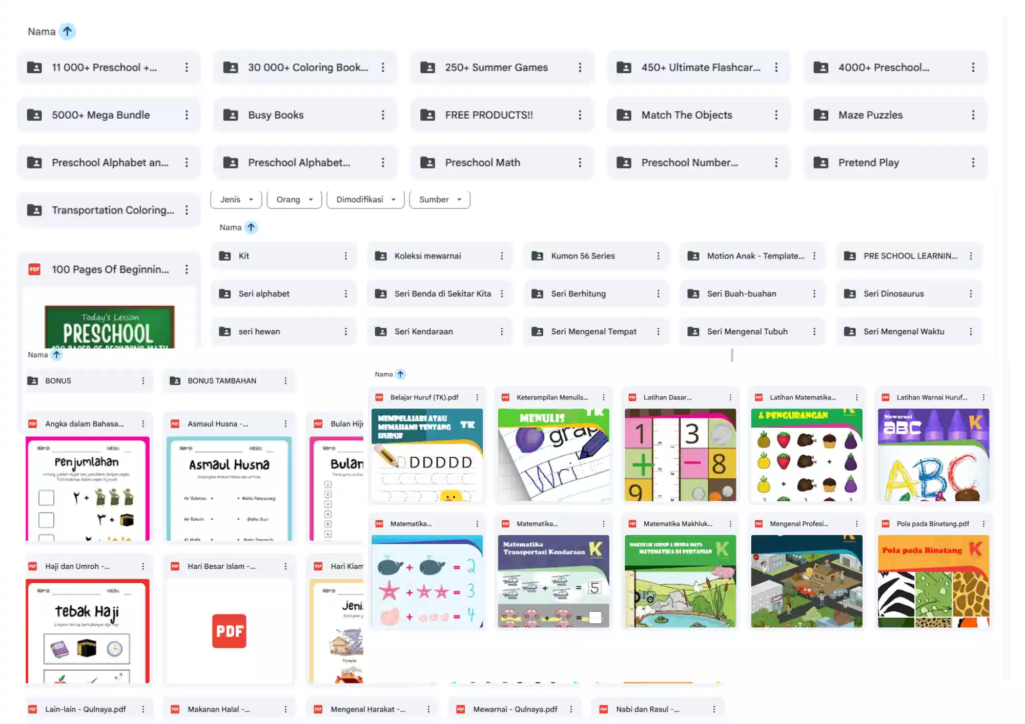 Gambar Mockup Mega Bundle Worksheet Edukasi Anak
